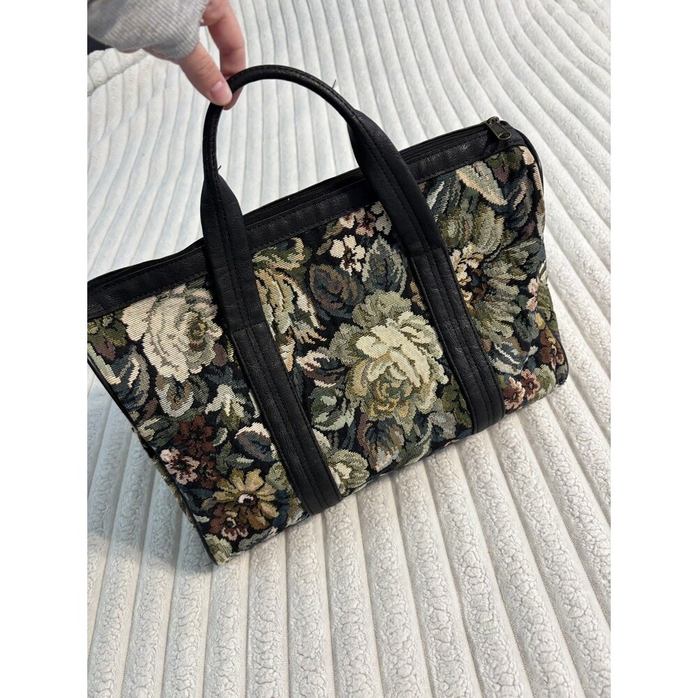 Vintage Marks & Spencer Tapestry Floral Mary Poppins Overnight Weekender Bag